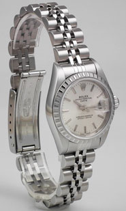 Ladies Rolex Oyster Perpetual Date With Silver Dial