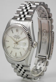 Rolex Oyster Perpetual DateJust With Silver Linen Dial & Jubilee Bracelet