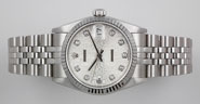Mid-Size Rolex DateJust With Silver Diamond-Set Jubilee Dial 63274