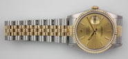 Gents Rolex Oyster Perpetual DateJust 18K/SS With Black Dial 16233