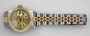 Ladies Rolex DateJust 18K/SS Champagne Dial 69173