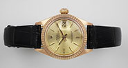 Ladies Rolex DateJust 18K Pink Gold With Champagne Dial 6917