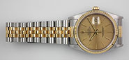 Rolex Oyster Perpetual DateJust Champagne Tapestry Dial 16233