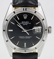 Rolex Oyster Perpetual Date 1501 Black Dial Index Bezel