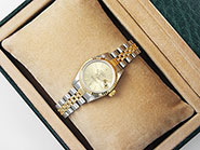 Ladies Rolex Oyster Perpetual DateJust Champagne Dial 69173
