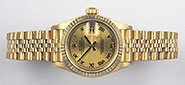 Ladies Rolex Oyster Perpetual DateJust 18K 18ct Jubilee Roman Numeral Dial 69178