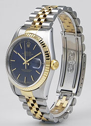 Rolex Oyster Perpetual DateJust 16233 - Metallic Blue Dial