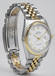 Rolex Oyster Perpetual DateJust 16233 - White Roman Dial