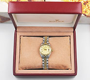 Ladies Rolex Oyster Perpetual Date 18K/SS Champagne Dial 6917