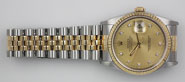 Gents Rolex Oyster Perpetual DateJust 18K/SS With Champagne Diamond-Set Dial