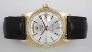 Rolex Oyster Perpetual Day-Date 18ct 18K Yellow Gold With Silver Dial 1803