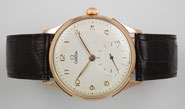 Omega 18K 18ct Pink Gold Manual Wind With White Dial