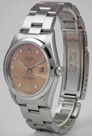 Rolex Oyster Perpetual Date With Salmon Dial & Oyster Bracelet 15200