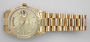 Rolex Oyster Perpetual Day-Date With Champagne Diamond-Set Dial 18238