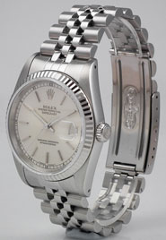 Rolex Oyster Perpetual DateJust With Silver Dial & Jubilee Bracelet