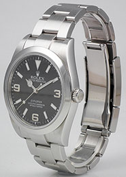 Gents Rolex Oyster Perpetual Explorer I 214270 With Black Dial height=