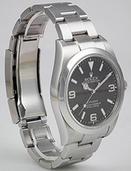 Gents Rolex Oyster Perpetual Explorer I 214270 With Black Dial height=