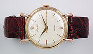 Rolex Precision 18k Red Pink Gold White Dial Attractive Unusual Lugs