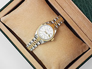 Ladies Rolex DateJust 18K/SS With White Dial 69173