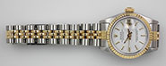 Ladies Rolex DateJust 18K/SS With White Dial 69173