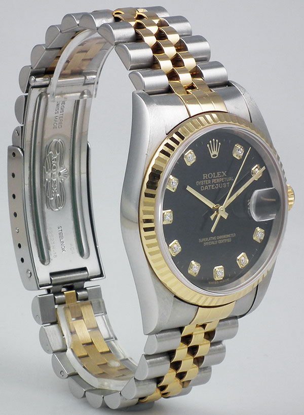 rolex oyster perpetual datejust 18k ss