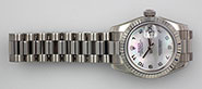 Ladies Rolex Oyster Perpetual DateJust 18K 18ct White Gold MOP Dial 179179