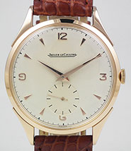 Jaeger LeCoultre 18ct 18K Pink Gold White Sub-Seconds Dial