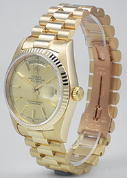 Rolex Oyster Perpetual Day-Date 18038 - Champagne Gold Dial