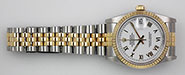 Rolex Oyster Perpetual DateJust Rare White Roman Numeral Dial 68273