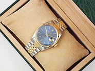 Rolex Oyster Perpetual DateJust Blue Dial 16233