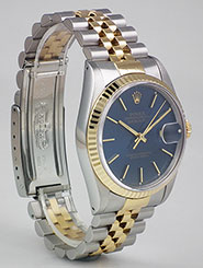 Rolex Oyster Perpetual DateJust Blue Dial 16233