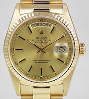 Rolex Oyster Perpetual Day-Date 18038 - Champagne Dial