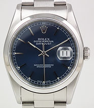 Rolex Oyster Perpetual DateJust 16200 - Blue Dial