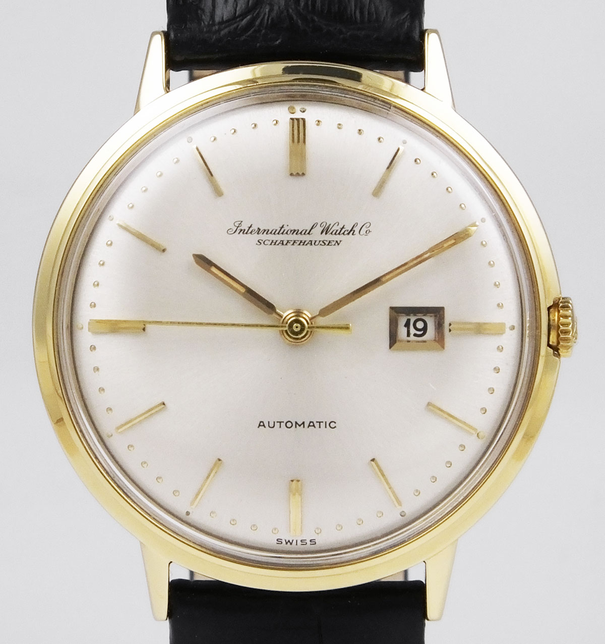 Gents International Watch Company 18K Yellow Gold With Original Silver ...