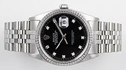 Rolex Oyster Perpetual DateJust 16234 - Black Diamond Dial