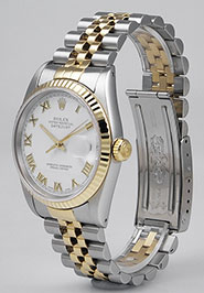 Rolex Oyster Perpetual DateJust 16233 - White Roman Dial