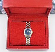 Ladies Rolex Oyster Perpetual DateJust Blue Roman Dial 69173