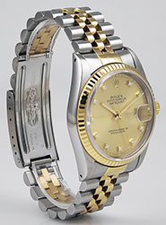 Rolex Oyster Perpetual DateJust 16233 - Champgne Diamond Dial