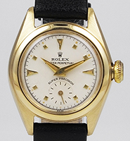 Ladies Rolex Oyster Perpetual Bubbleback 18K Yellow Gold 1945