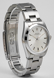 Mid Mid-Size Rolex Oyster Perpetual Silver Dial 67480