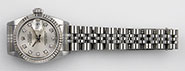 Ladies Rolex Oyster Perpetual DateJust 69174 - Factory Original Rolex Silver Diamond Dial