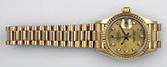 Ladies 18K Rolex Oyster Perpetual DateJust - Factory Champagne Diamond-Set Dial 69178