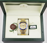 Rolex Oyster Perpetual Submariner 16618 18K Champagne Serti Diamond Dial