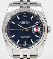 Rolex Oyster Perpetual DateJust 116234 - Dark Blue Dial Roulette Date