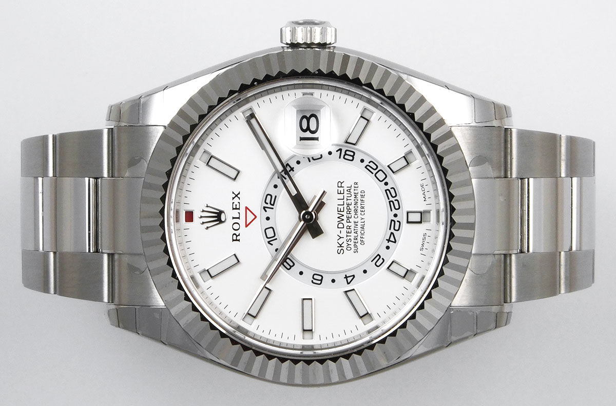 Rolex Oyster Perpetual Sky-Dweller In Stainless Steel With White Dial ...