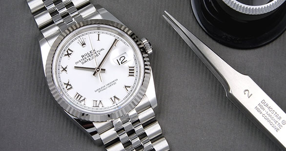 126200 White Roman Oyster Rolex Datejust 36mm Stainless 50 OFF