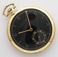 International Watch Company 14K Yellow Gold Pocket Watch - Original Black Dial
