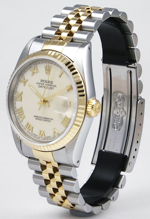 Rolex Oyster Perpetual DateJust 16233 - Ivory Roman Numeral Dial (1991)