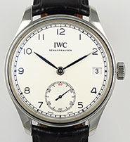 IWC Portuguese Portugieser 8 Day Stainless Steel IW510203 - White Dial