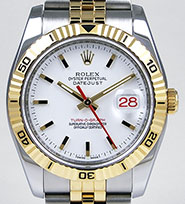 Rolex Oyster Perpetual DateJust Turn-O-Graph 116263 - White Dial